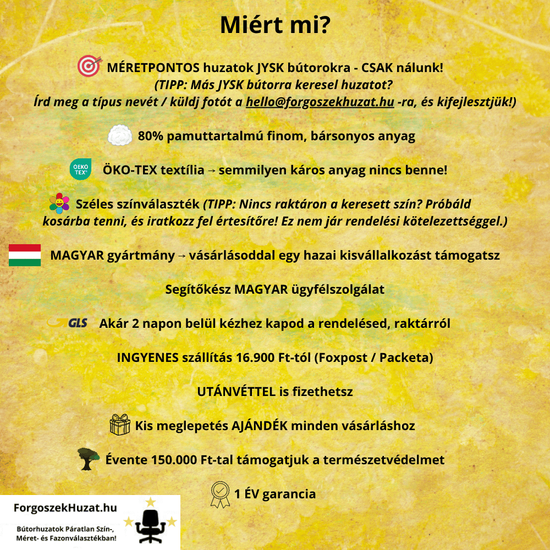 SzékHuzat JYSK HAVNDAL étkezőszékre (fehér)